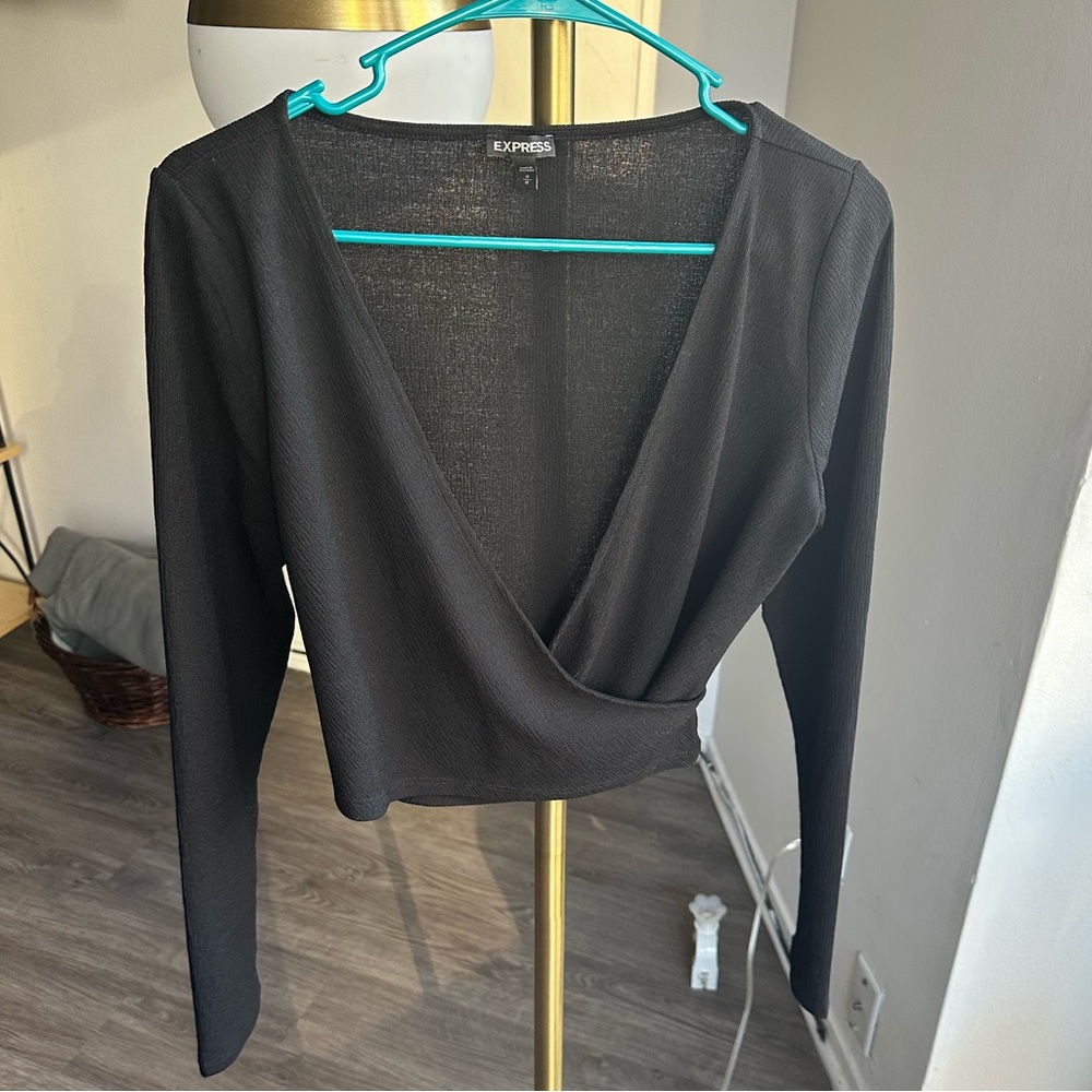 Express Wrap Long Sleeve Top